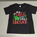 Christmas Shirts for Toddler Boys Girls Kids, Santa Reindeer Snowman Dinos Truck Short Sleeve Tee Size 90/48