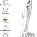 Fish-Shaped Potato Masher & Potato Smasher  Effortless Stainless Steel Potato Ricer with Ergonomic One-Piece Non-Slip Handle, Break-Resistant Masher Kitchen Tool for Potatoes, Avocados, Eggs & More