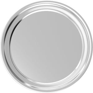 Large Stainless Steel Round Serving Tray,Metal Silver Bar Tray for Displaying Whiskey Flutes,Mirrored Finish Circular Platter,Trays for Home Decor.