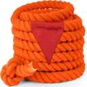 Field Day Tug of War Rope with Flag for Kids and Adults, Family Reunion Birthday Party Games, Summer Outside Lawn Games, Camping Picnic Carnival Games for Team Building Activities, Orange 20FT