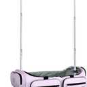 Mavii Dance Bag with Garment Rack, 28 Inch Rolling Duffel, Ideal for Competitions & Travel, Water-resistant/Wipe-clean Fabric, Lightweight Aluminum Rack, Wheeled Upright Luggage, Lavender