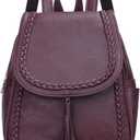 KKXIU Fashion Small Synthetic Leather Backpack Purse For Women and Ladies with Tassel