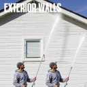 Upgraded Jet Nozzle Power Washer Wand Hose Nozzle, Adjustable Hydro Nozzle Wands 18-33 inch, Jet High Pressure Water Hose Sprayer with 5 Tips for Garden, Patio, Floor & Car, Black