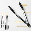 Silicone Cooking Utensils Set, Heat Resistant and large Non Stick Spatulas & Spoons for Kitchen, Ideal BPA Free Kitchen Turners for Frying, Mixing,Serving,Draining,Turning (5-Pack Utensil Set_Black)