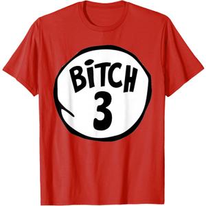 Funny Bitch 3 Matching Group Halloween Costume T-Shirt Large
