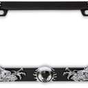 3D Chrome Dragon License Plate Frame - Fits USA Standard License Plates - Weatherproof & Corrosion Resistant