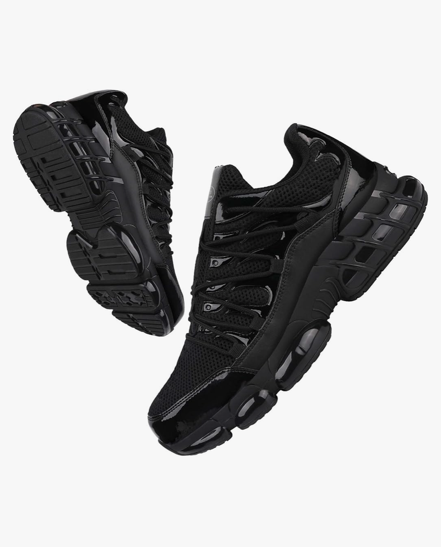 LIANGGO Steel Toe Shoes for Men Women Composite Toe Safety Work Non Slip Industrial Air Cushion Tennis Sneakers Black, 41