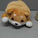 Shiba Inu Dog Plush Pillow, Cute Soft Corgi Stuffed Animals Doll Toys Gifts for Valentine, Christmas, Birthday, Bed, Sofa Chair (Brown Round Eye, 13.5in), 1 Count