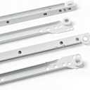 22 Inch Soft Close Drawer Slides, 1 Pair Heavy Duty Side/Bottom Mount Drawer Glides for Cabinet, Dresser Drawers Replacement, White