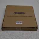 KASARO Peel and Stick Marble Tiles, Self-Adhesive Aluminum Wall Tile Stick on Bathroom, Fireplace, RV, Marble Beige with Vintage Golden Embellished Stripes, 10-Sheet