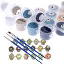 2 x Newsight DIY Oil Painting Paintworks Paint by Number for Kids and Adults (16''Wx20''L , Peony Flower)