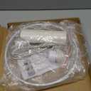 PATIKIL Plug in Pendant Light, 15Ft Rope Cord Hanging Lamp Fixture with ON/Off Switch, Linen Fabric Shade E26/E27 Bulb Socket for Bedroom Kitchen Living Room, Beige