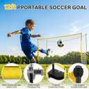 Soccer Goal,12x6ft Soccer Net for Backyard Training, Upgraded Collapsible Metal Base, Portable Soccer Goals for Backyard, Easy Set Up Soccer Net with 1 Carry Bag & 4 Guy & Ropes 8 Ground Stakes