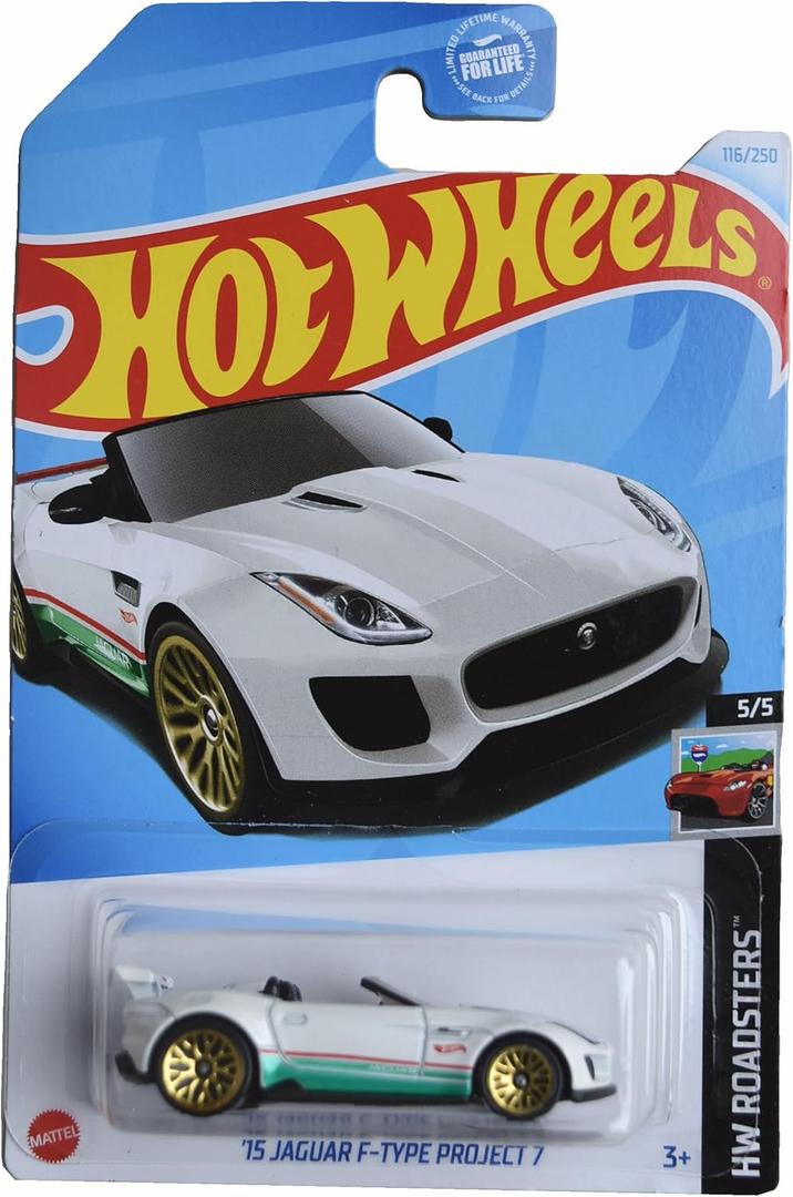 Matchbox Hot Wheels '15 Jaguar F-Type Project 7, HW Roadsters 5/5 [White] 116/250