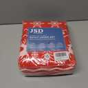 JSD Red Christmas Duvet Cover Set Queen Size, 3 Piece Snowflakes Reindeer Snowflakes Printed Microfiber Comforter Cover with Pillow Sham