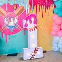 Xuhal Baseball Drip Birthday Decorations Marquee Number 1