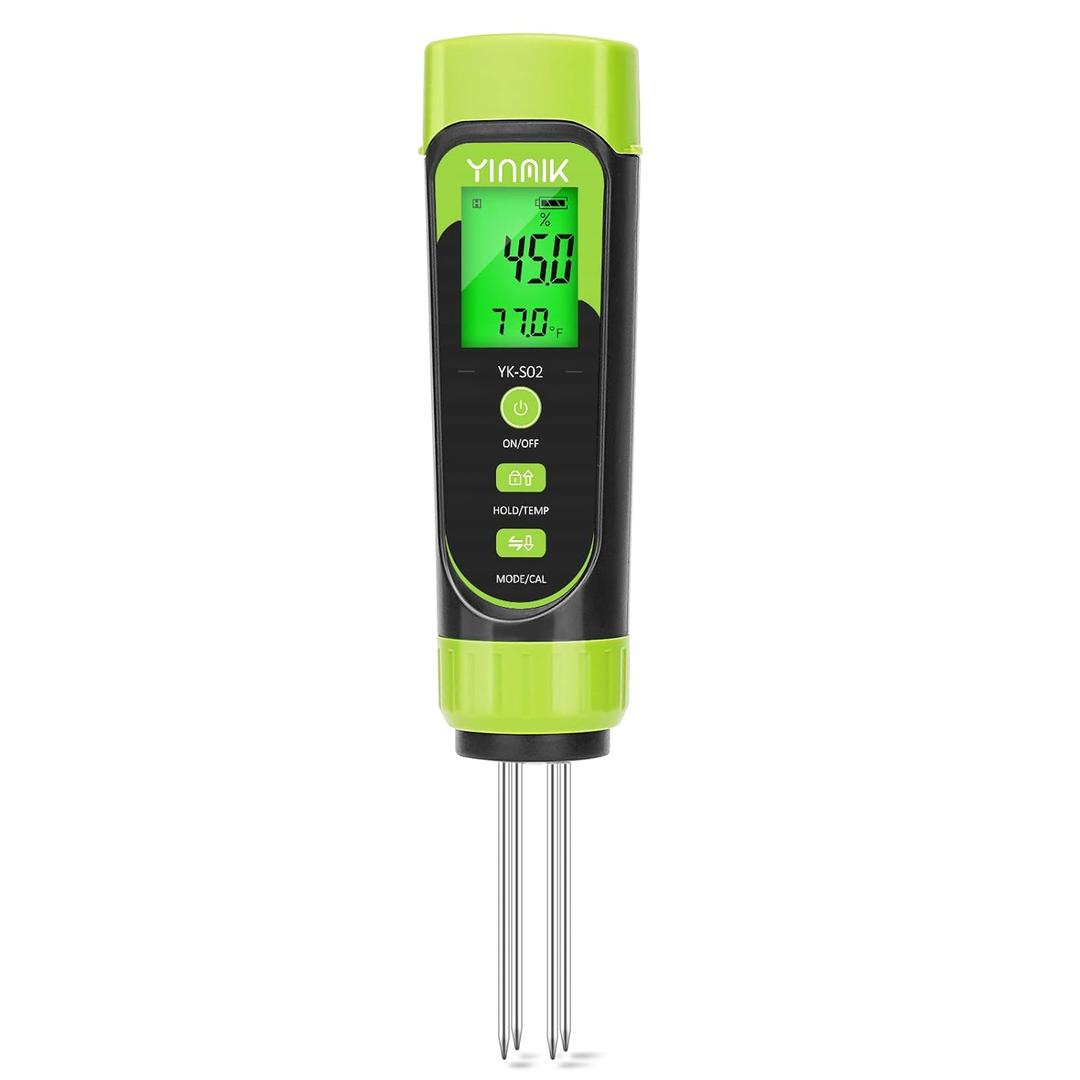 YINMIK 
Digital Soil Moisture Meter,Direct Soil EC Meter,3 in 1 Soil Hygrometer EC Indoor Plant Soil Moisture Meter for Water,House Plants,Great Hygrometer for Gardeners,Composters,Farmers,Nurseries
