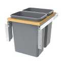 Double 35QT Pull-Out Trash Can Doesn't Include Door Fittings
Double 35QT Trash Bin Doesn't Include Door Fittings, Bottom-Mount Recycling Bin