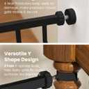Mom's Choice-GROWNSY Baby Gate for Stairs, 30.5"-43" Pressure Mounted Pet Gate for Doorways-Auto Close Dog Gate for The House-Easy Installation & Walk Thru Wide Safety Gate, Black