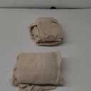 LAMIT Light Filtering Sheer Linen Curtains 102 inches Long, Linen Textured Semi Sheer Bronze Grommet Natural Boho Drapes for Living Room/Farmhouse, 2 Panels, Linen, 52 x 102 Inch