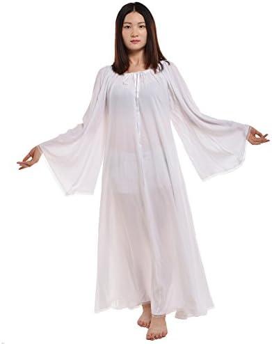 BLESSUME Medieval Wedding Dress Renaissance Pirate Faire Celtic Chemise Under Dress, Medium