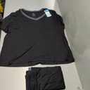 Fruit of the Loom womens Short Sleeve Tee and Pant 2 Piece Sleep Set, 2XL