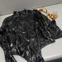 Tokisaki Women's Purple Cosplay Costume Jumpsuit Hooded Cape Cloak with Red Gem Belt Halloween Bodysuit XXL