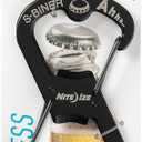 Nite Ize Ahhh Dual Bottle Opener, S-Biner Dual Carabiner with Double-Sided Bottle Openers, Black