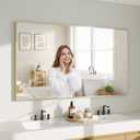 Koonmi Gold Mirrors for Wall, 30x55 Inch Bathroom Mirror, Rectangular Wall Mirror for Living Room Bedroom Bathroom, Hangs Horizontally or Vertically