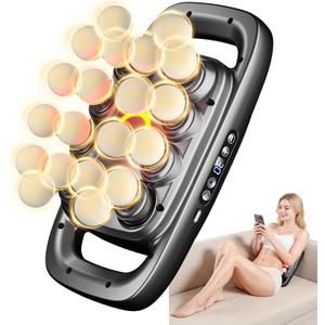 KOOTLEE 20-Head Deep Tissue Massage Gun, Quiet Percussion Back & Neck Massager with 3 Modes & 30 Intensity Levels, Handheld Muscle Massager for Shoulders, Legs, Waist & Full Body Pain Relief