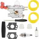 TB35EC Carburetor for Troy Bilt TB430 TB2044XP TB35 C1U-P27 TB2MB TB25HT TB25CE TB25CH TB27BC TB2040XP Trimmer