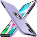 JAME Designed for Samsung Galaxy S21 Case (Not for S21 Plus & S21 Ultra), Slim Tough Rugged Shockproof Protective Case with Metal Ring Kickstand for Samsung Galaxy S21 6.2 Inch, Purple