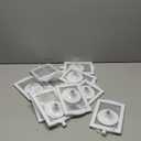 Amyhill 10 Pcs Double Sided Standing Picture Frames 4 x 6 Pedestal Photo Frame Plastic Each Holds 2 Pictures Tabletop Vertical Display for Wedding Table Bridal (White)