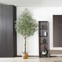 MOSADE Artificial Olive Tree 10 Feet Fake Olive Plant and Handmade Seagrass Basket, Perfect Tall Faux Topiary Silk Tree for Indoor Entryway Decor Home Office Gift