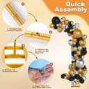 7.2ft and 5.9ft Half Balloon Arch Stand Kit with Heavy Duty Base, Comes with 8 Water Filling Bags - Metal Frame for Weddings, Birthdays, Party Backdrop Decoration.