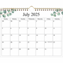 18 Month Calendar 2025 uk, A4 Wall Calendar 2025/26, Monthly Calendar 2025 uk Family Planner Month to View from July 2025 - Dec.2026, 2025 calender for Office Family Kitchen - Green Leaf