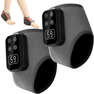 2PCS Foot Renew Triple Method Massager, 3 in 1 Massager for Neuropathy, Triple Technology Foot Massager Ankle, Wireless Portable Foot Massagers for Home/Office/Travel, 3-Speed & 5-Temperature (Grey)