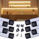 Muzata 10 Pack 3.3FT/1M V Shape LED Channel Black Aluminum LED Strip Diffuser Channel with Milky White Cover Corner Lighting Easy Installation V1SW BW 1M