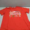 Santas Favorite Teacher Funny Christmas Ringer T-Shirt XL