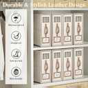 3 Pack Foldable Bed Sheets Set Organizers and Storage(King & Queen Size),Linen Fabric Closet Organizers with Window,Folding Bedding Storage Box for Bedsheets and Pillow Cube Organizer-Beige