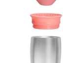 Munchkin Stainless Steel Sippy Cups for Toddlers 1-3, Spill Proof Miracle 360 Cup, Insulated, 10 Ounce, Pink