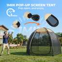 Alvantor Pop Up Screen House Tent, Snap-fit Mesh Screen Gazebo with Peaked Roof, Portable Screen Room Canopy Shelter with Sandbags for Camping, Backyard, Picnic, 7'x4'x6.5'h-snap-fit
