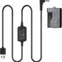 TKDY LP-E10 Dummy Battery, ACK-E10 USB Cord Continuous Power Supply Kit, for Canon EOS Rebel T7 T6 T5 T3, Kiss X50 X70 X80 X90, EOS 1100D 1200D 1300D 1500D 2000D Digital Camera.