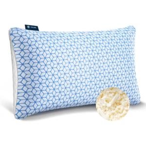 Bed Pillow Queen Size 1 Pack, Shredded Memory Foam Pillow AdjustableCooling Pillow Soft and Supportive for Side Back Stomach Sleepers