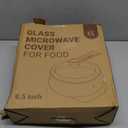 Glass Microwave Splatter Cover, Microwave Cover for Food with Standup Handle, Dishwasher Safe, Food Safe, Clear Microwave Plate Splatter Guard Lid with Vent Hole, House Essentials for Gift, 9.5inch