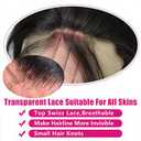 Lace Front Wigs Human Hair 200% Density HD Lace Front Wigs Human Hair Pre Plucked Natural Color Glueless Wig (13x6 Lace Wig, 32 Inch)