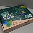 130 Piece Glow in The Dark Fort Building Kit - Indoor Play Engineering Set with Connecting Sticks & Balls - Creative STEM Building Toys