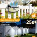 Aootek New Solar Motion Sensor Lights 120 LEDs with Lights Reflector,270 Wide Angle, IP65 Waterproof, Step Lights for Front Door, Yard, Garage, Deck (Black, Daylight White, 4-Pack)