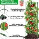 Tomato Cages for Garden 4 Packs - Heavy Duty Steel Tomatoes Cage Tall Up to 51in & 164Ft Twist Tie, Tomato Plant Stakes Support Cages Trellis for Pots Plants Garden