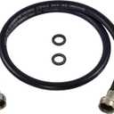 Eastman Washing Machine Drain Hose, 3/4 Inch FHT Connection, 4 Foot Black Rubber, 60321N